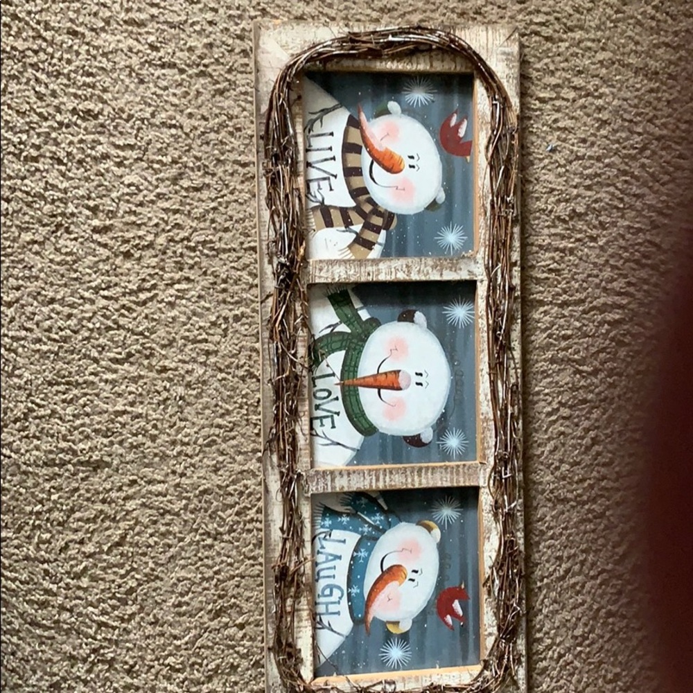 Snowman wall hanging